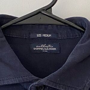 Doppelgänger Roma men’s Sz M navy cotton pique polo